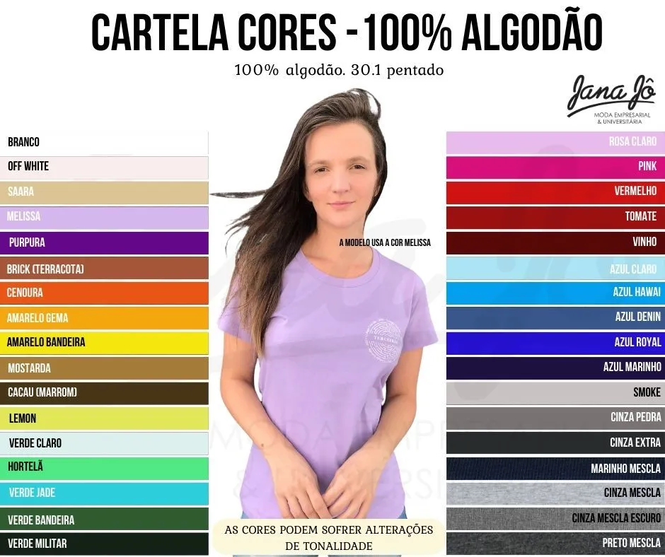 Cartela de cores 100% Algodão (30.1 penteado) — Jana Jô